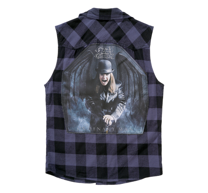 Brandit Ozzy Sleeveless Shirt, Black Grey