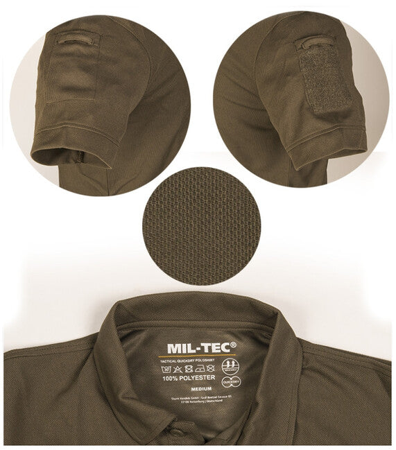 Mil-Tec Tactical Polo Shirt, Black