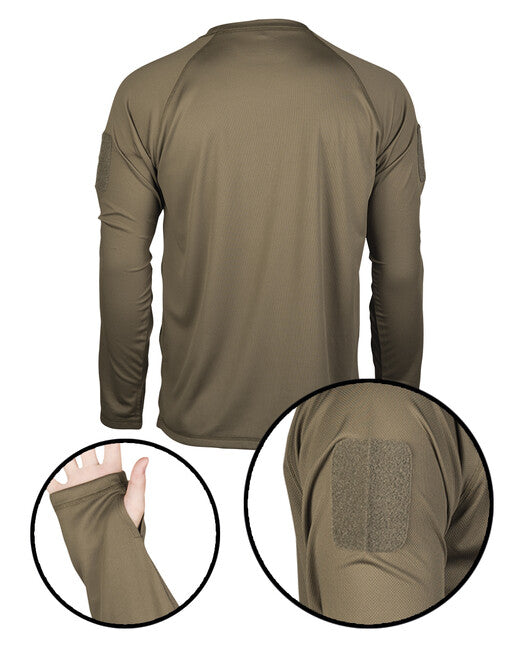 Mil-Tec Tactical Quick-Dry Long Sleeve Shirt, Olive