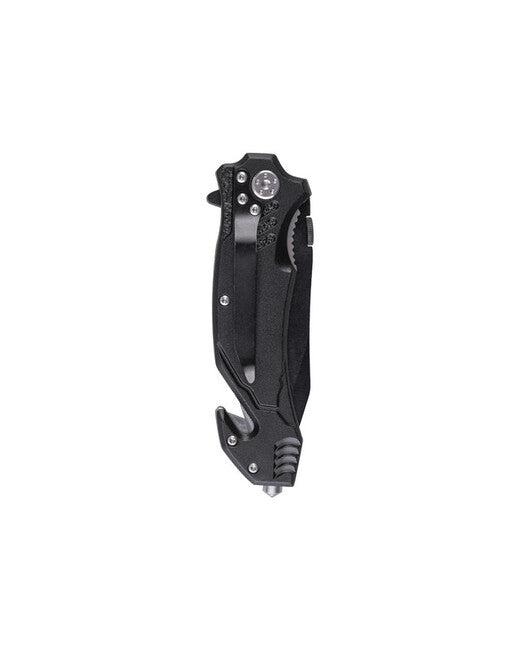 Mil-Tec One-Handed Knife Firefighter, Black