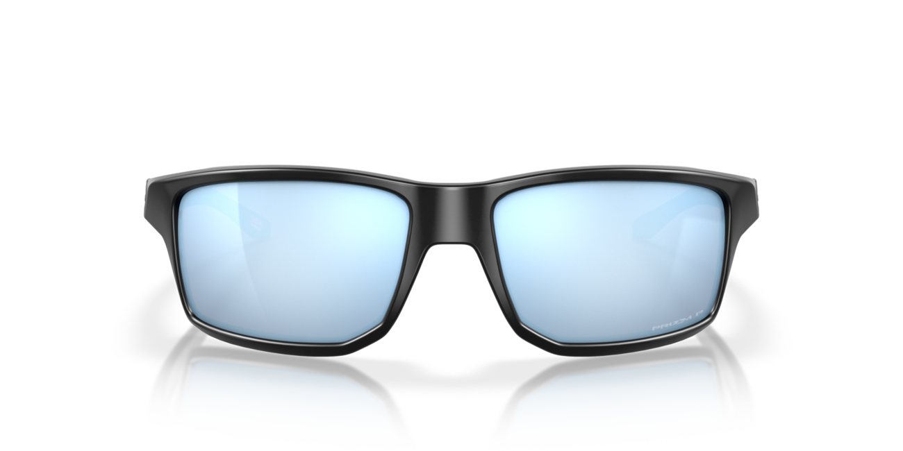 Oakley GIBSTON Sunglasses, Matte Black Frame, Prizm Deep Water Polar Lens, 61