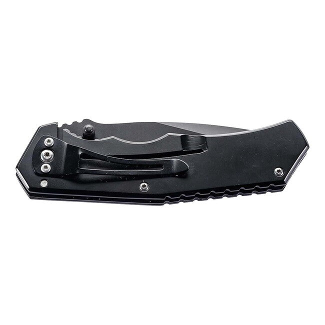 Herbertz One-Hand Pocket Knife 8cm, Stainless Steel, 3D Landscape with Golden Eagle Head