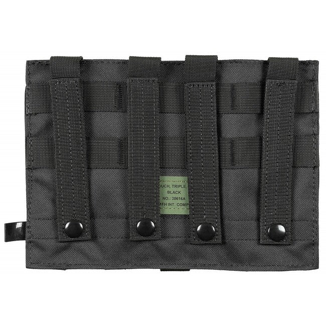 MFH Triple MOLLE Pouch, Black