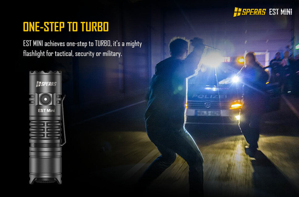 Speras EST Mini Rechargeable Tactical Flashlight 1900LM 211m