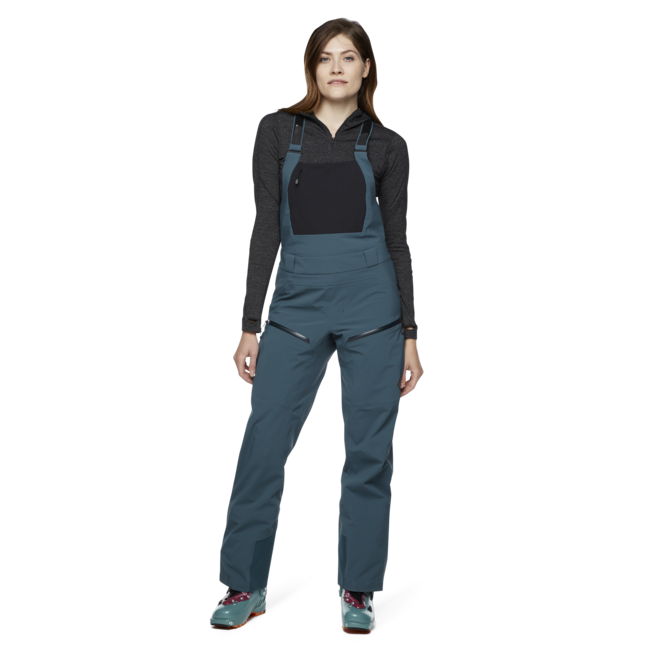 Black Diamond Dámske nohavice s trakmi Recon Stretch Bibs, azurite