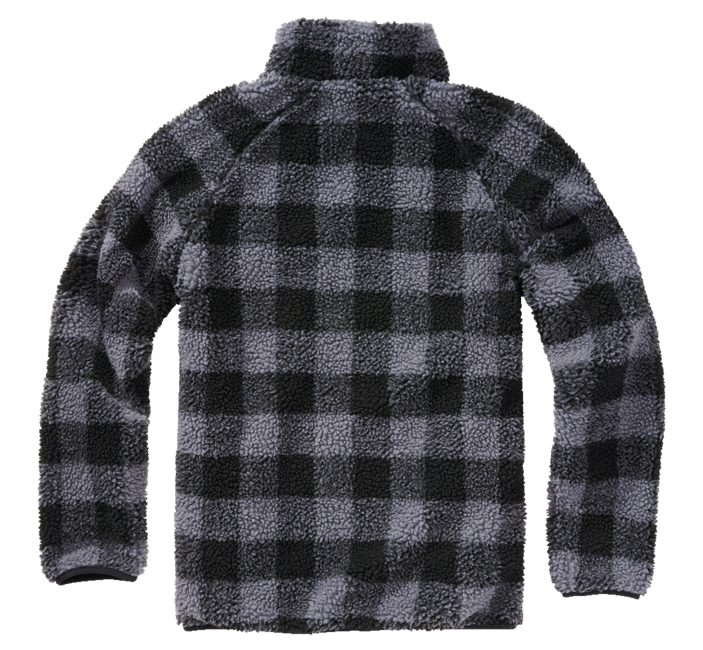 Brandit Teddyfleece Troyer Fleece Jacket, Black/Grey