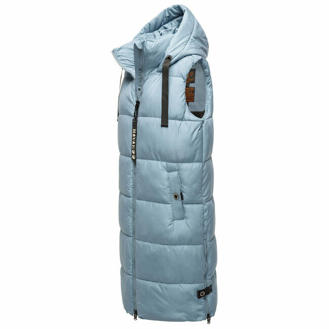 Navahoo Women's Long Vest Schnuffelchen, Powder Blue