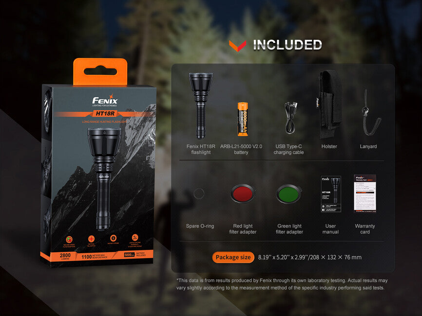 Fenix HT18R Hunting Light Kit with AER-05 Cable Switch and ALG-18 Weapon Mount