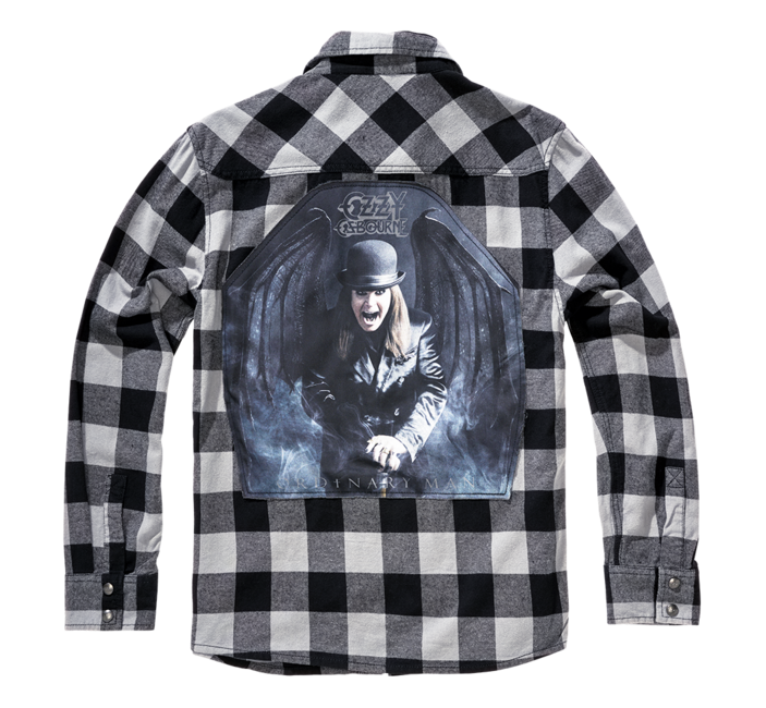 Brandit Ozzy Shirt Long Sleeve, Charcoal Black