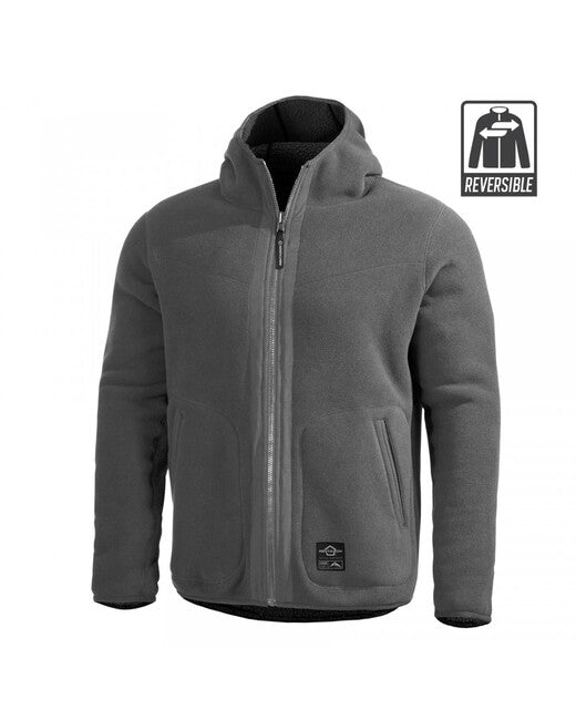 Pentagon Ianos Sherpa Men's Reversible Fleece Jacket, Black/Grey