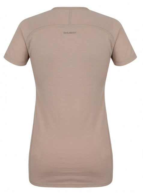 HUSKY Women's Mersa Thermal T-Shirt Short Sleeve L, Beige