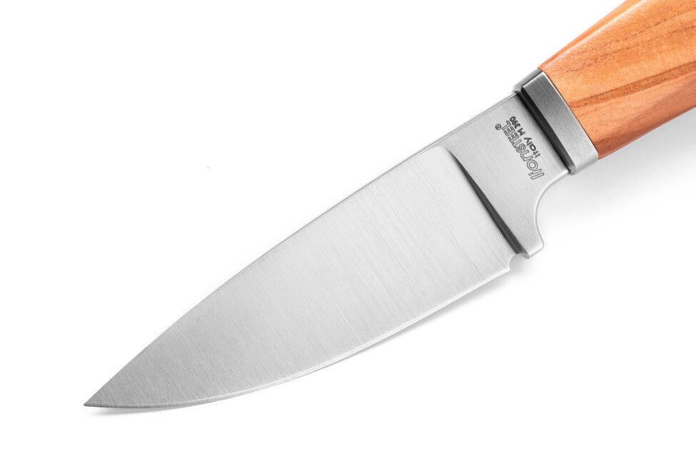 Lionsteel WILLY WL1 UL Fixed Blade Knife, Olive Wood Handle