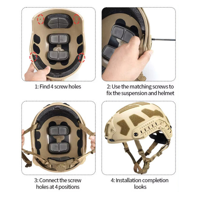 Leguon Snap Quick-Release Helmet System, Black