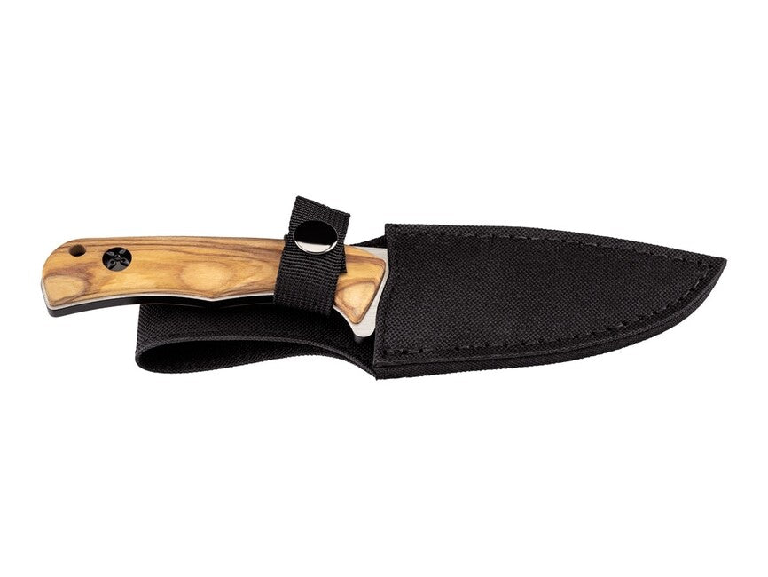 Herbertz Robust Belt Knife, 10.1cm, Zebrano Wood