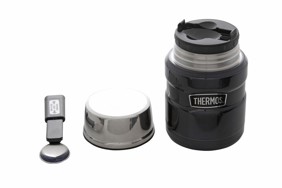 Thermos King Food Container with Spoon 0.47l, Navy Blue