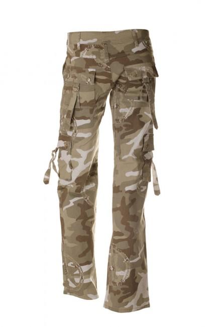 O&T Women's Trousers Olivia, Camouflage Light Brown