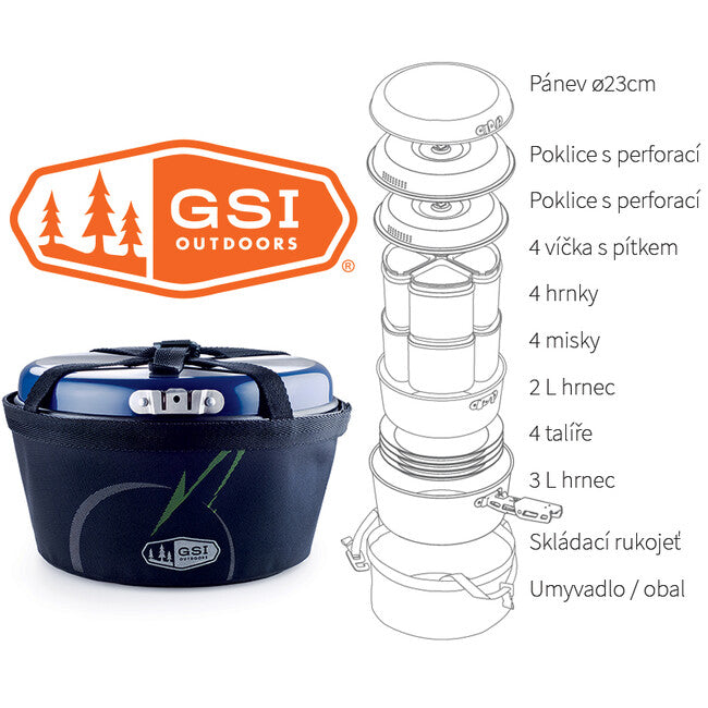 GSI Outdoors Bugaboo Ceramic Camper Cookset 2+3 l