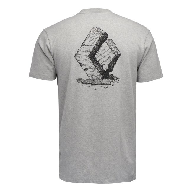 Black Diamond Boulder Men's T-Shirt, Nickel Heather