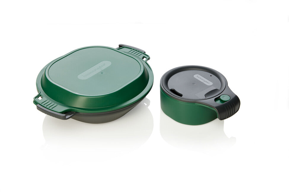 Humangear GoKit Lunch Container, Charcoal-Green Deluxe