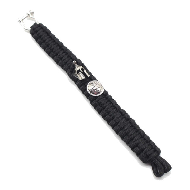 WARAGOD Paracord Spartan Bracelet with Metal Clasp Hanta, Green