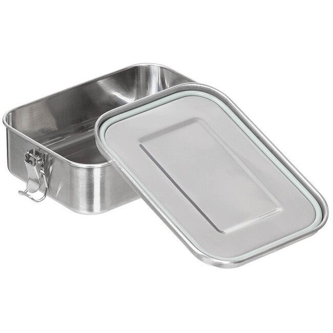 Fox Outdoor Lunch Box Premium Stainless Steel, approx. 19 x 14.5 x 6.5 cm