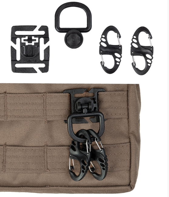 Mil-Tec Ultimate Tactical Carabiner Set, Black