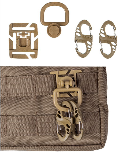 Mil-Tec Ultimate Tactical Carabiner Set, Coyote