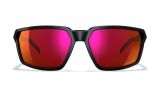 Wiley X Sierra Sunglasses, Red Mirror Captivate, Gloss Black