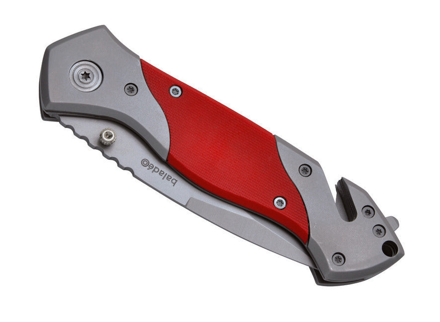 Baladeo ECO067 Rescue Knife, Red G10