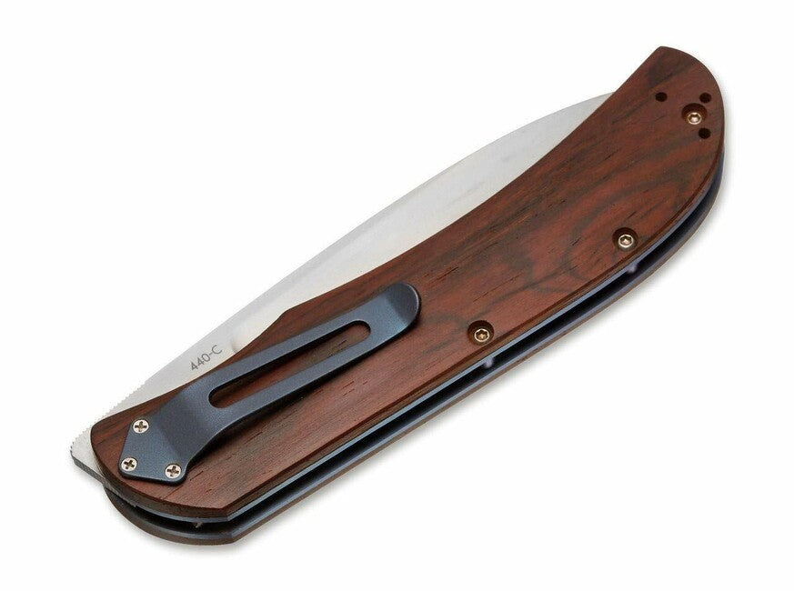 Böker Exskelibur I Folding Knife 8.9cm, Cocobolo Wood, Titanium