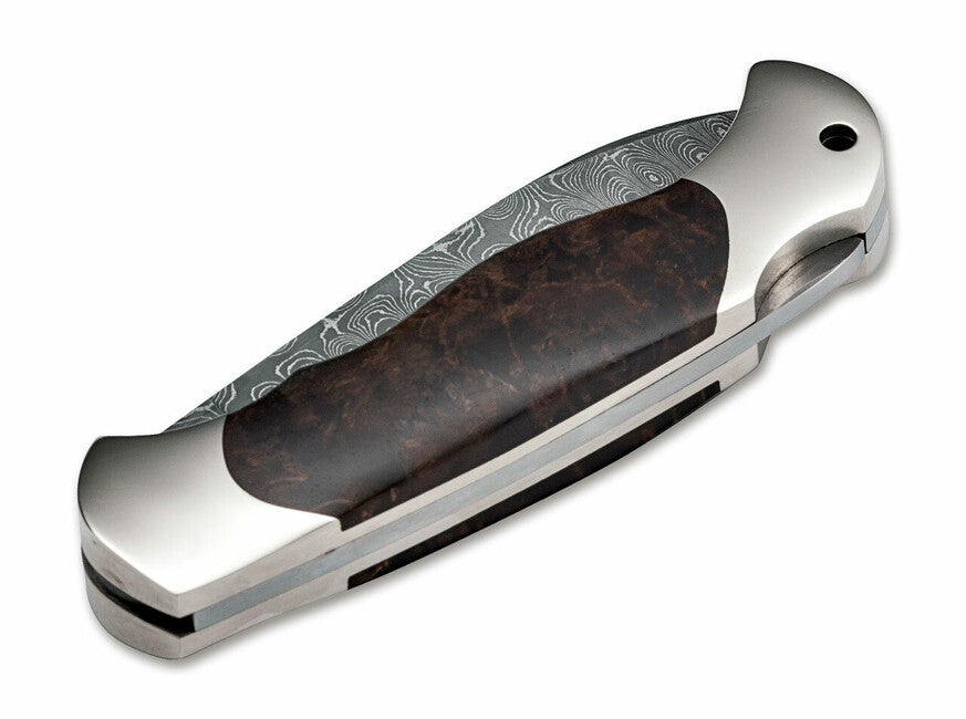 Böker Scout Spearpoint Pocket Knife 7.9cm, Damascus, Birch Wood