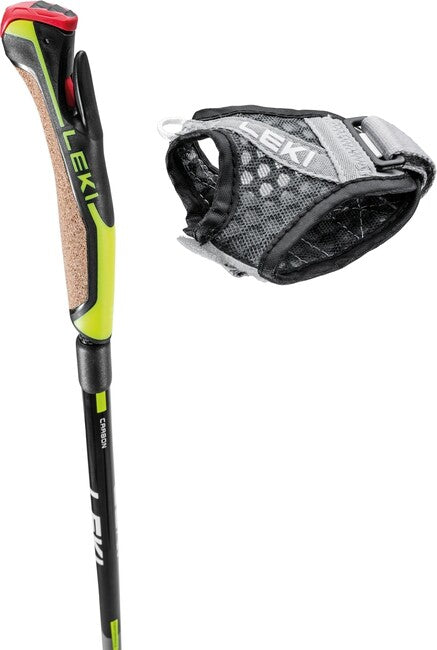 LEKI Nordic Walking Poles Speed Pacer Vario, Light Anthracite-Black-Neon Yellow