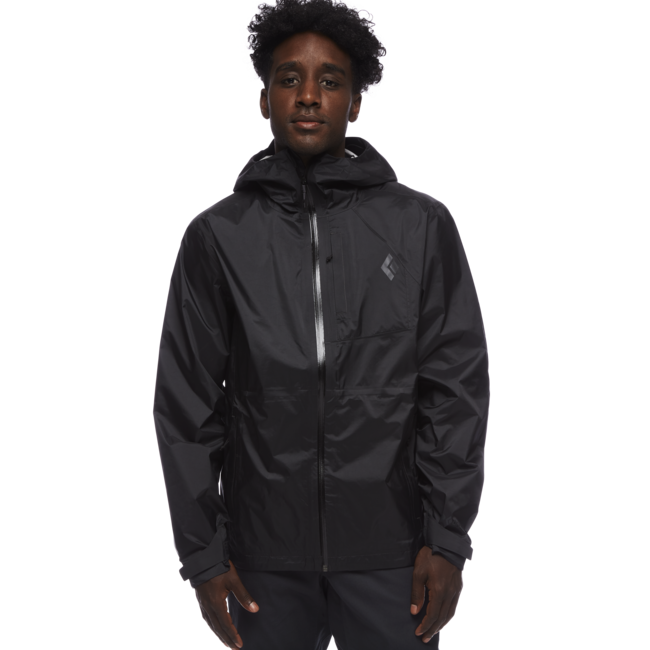 Black Diamond Women's Treeline Men's Rain Shell Jacket, Black