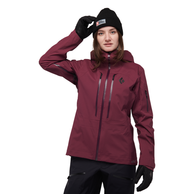 Black Diamond Women's Recon Lt Stretch Shell Ski Jacket, Blackberry