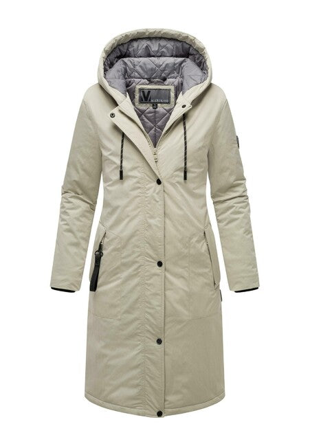 Marikoo Ledalaa Women's Winter Parka with Hood, Pebble Grey