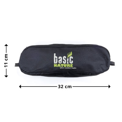 BasicNature Ultralight Low Rest Camping Chair, Black