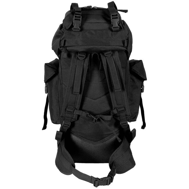 MFH MOLLE Backpack 65L, Aluminum Rod, Black