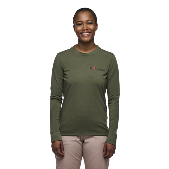 Black Diamond Women's Heritage Wordmark Long Sleeve Shirt, Tundra