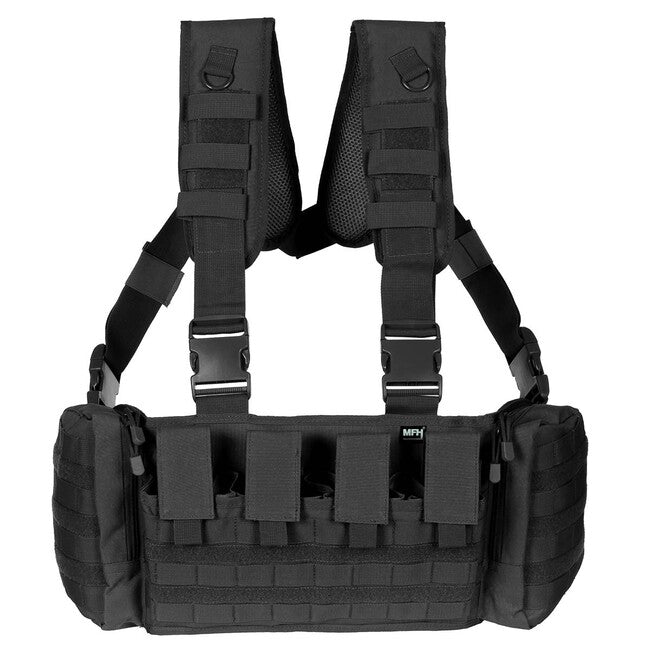 MFH Professional Tactical Vest Chest Rig Mission, Black
