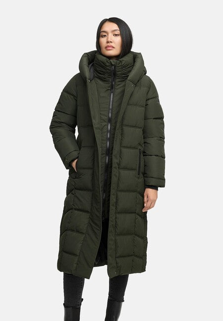 Navahoo Women's Winter Jacket ENGELSFEDER XIV, Dark Olive