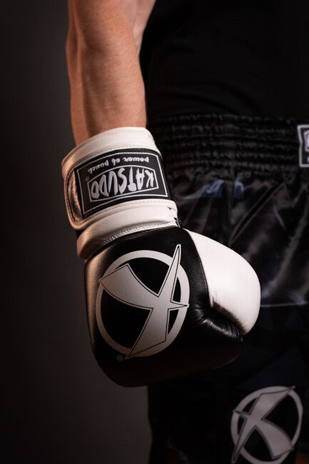 Katsudo Box Fight Gloves, Black White