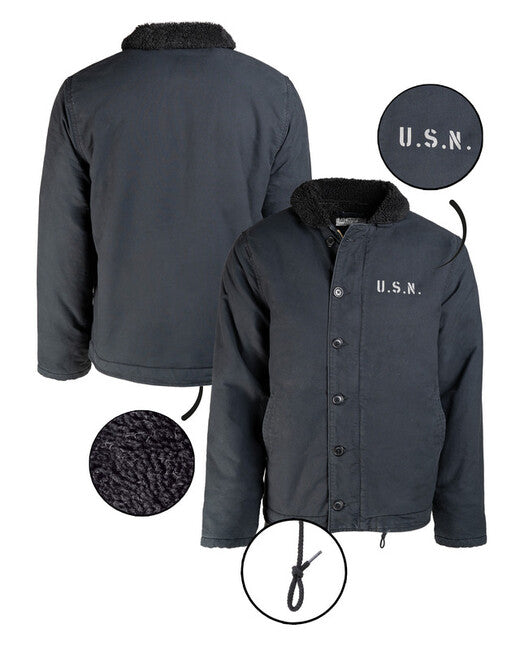 Mil-Tec US Navy N-1 Deck Jacket, Navy Blue