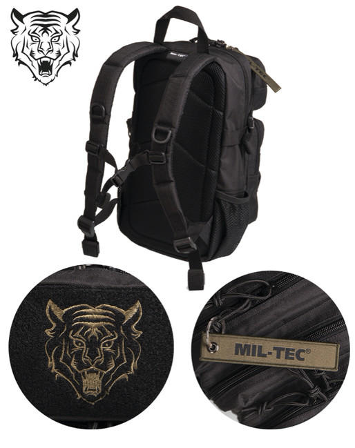 Mil-Tec US Assault Children's Backpack, Black, 14L