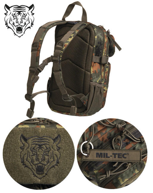 Mil-Tec US Assault Kids Backpack Flecktarn 14L