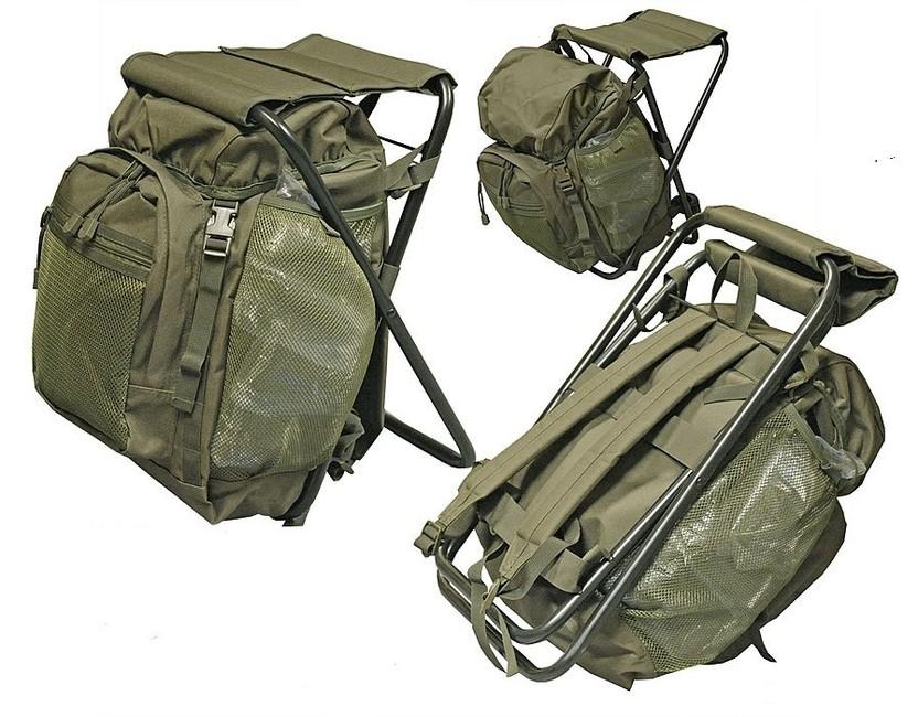 Mil-Tec Backpack with Chair, Olive, 20L