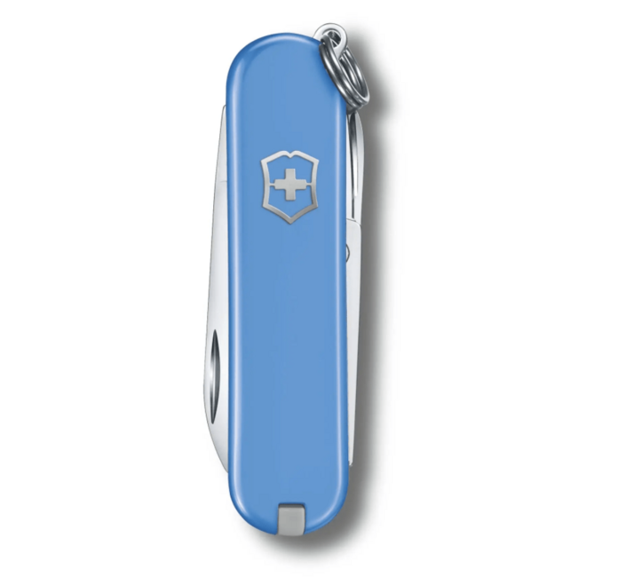 Victorinox Classic SD Colors Summer Rain Multitool, Light Blue, 7 Functions Knife, Blister