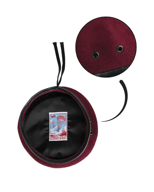 Mil-Tec BW Wool Beret, Burgundy