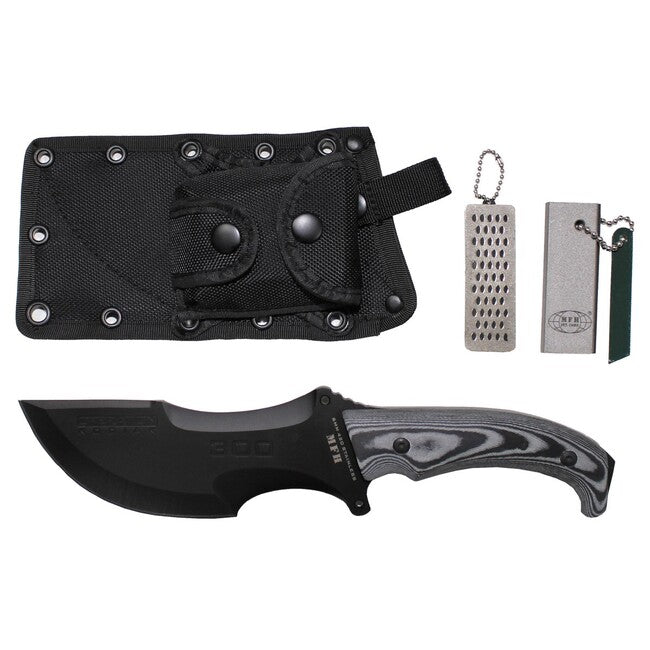 MFH Operation Kodiak Knife, Black, with Sheath