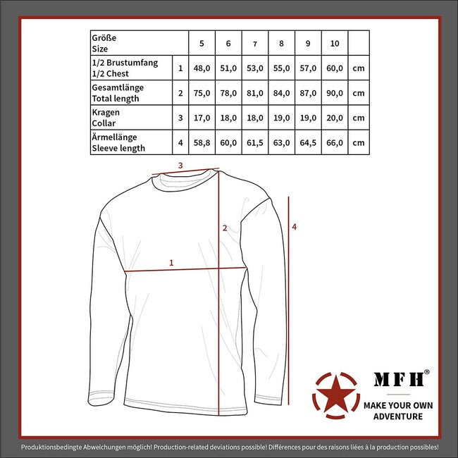 MFH BW Fleece Undershirt, OD Green