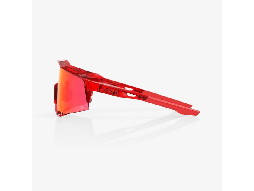 100% Speedcraft LE Peter Sagan Sunglasses, Gloss Translucent Red - Hyper Red Mirror